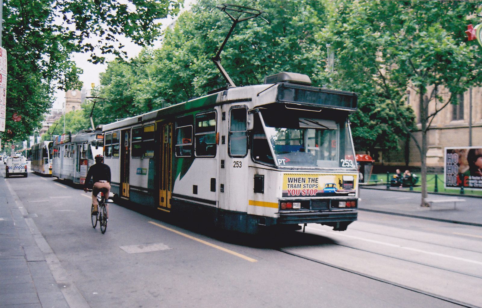 A tram on a Melbourne street